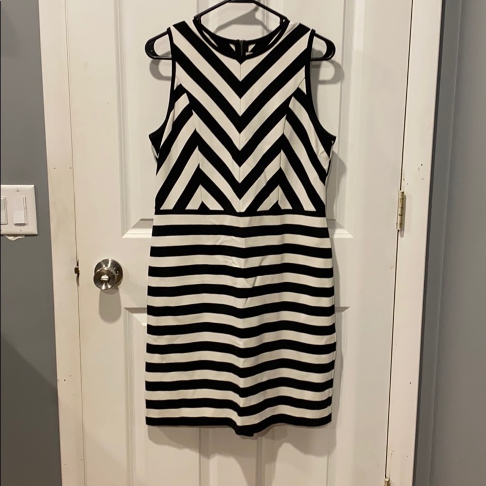 LOFT Sexy Striped Sleeveless Sheath Dress EUC - Picture 2 of 9